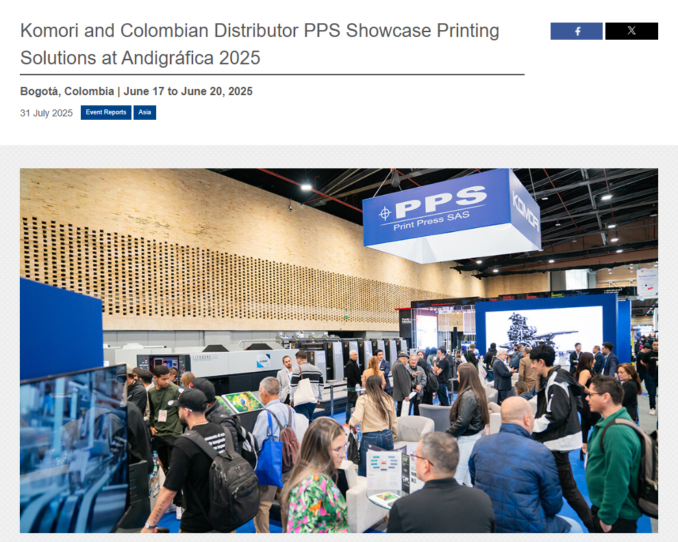 Lee más sobre el artículo Artículo de Komori en Andigráfica 2025 y alianza con Print Press SAS