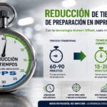 Reducción de tiempos de preparación con la tecnología Komori Offset